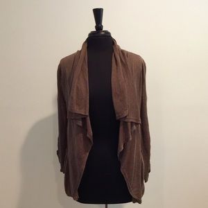 AQUA Soft Brown Cardigan, Size XS